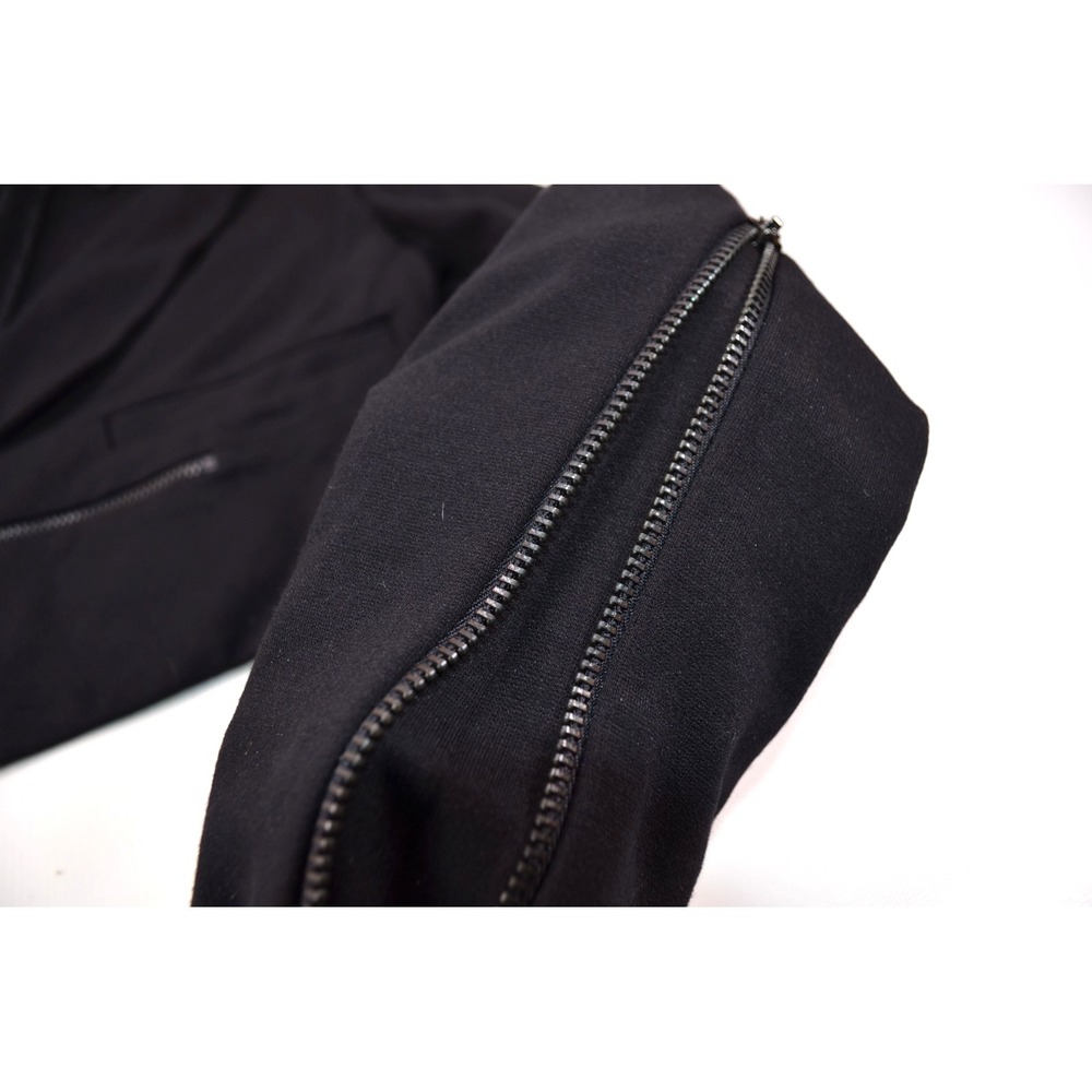 BCBG Max Azria Black Cropped Jacket W/ Zipper Detail Womens M - Picture 11 of 16
